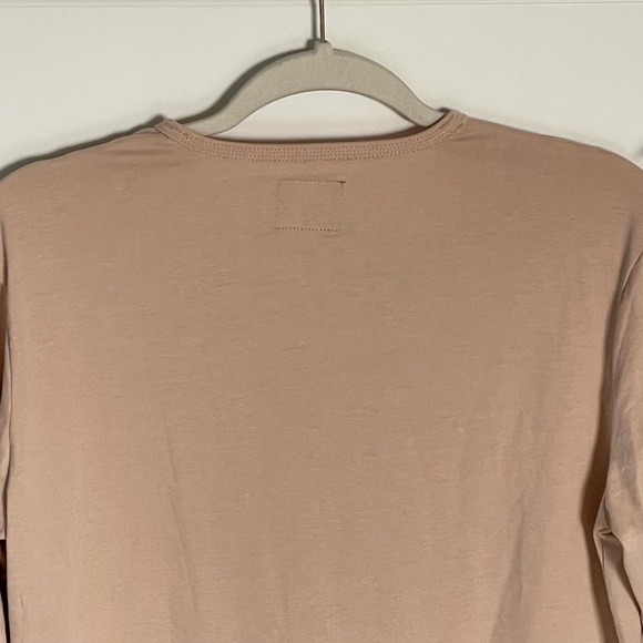 CUTS Tan Cotton Blend Stretch AO Long Sleeve Curve-Hem Tee - 35569 - Picture 9 of 14